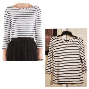 💫LAST ONE💫Hye Park&Lune Black Striped Comfy Soft Whitney Top